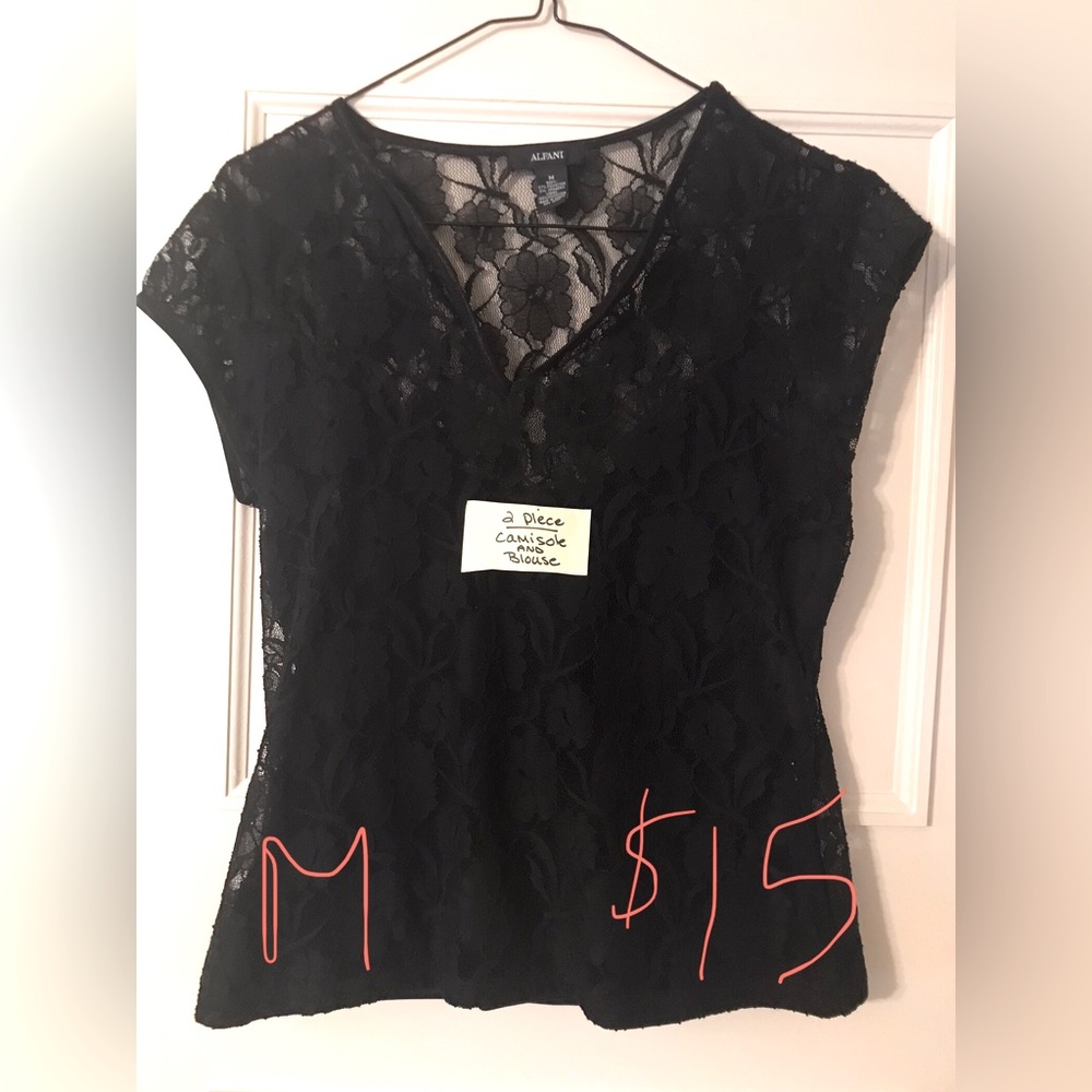 Top with attached camisole
